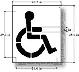 39 inch Handicap Stencil - International Standard