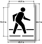 Pedestrian Crossing Stencil (52 x 44)