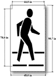 Pedestrian Crossing Stencil (78 x 44)