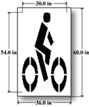 Bicycle Lane Stencil (36 x 54)