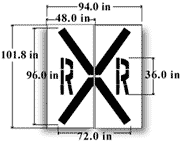 Railroad Crossing Stencil (24 x 72)