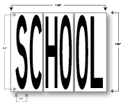 School Stencil Single Lane