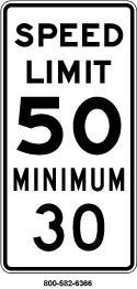 Combination Speed Limit R2-4A