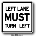 Left Lane Must Turn Left R3-7L