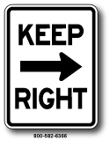 Keep Right Arrow R4-7A