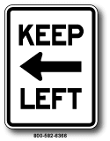 Keep Left Arrow R4-8A