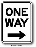 One Way Right Arrow R6-2R
