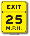 Exit Speed Limit Advisory W13-2