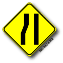 Left Lane Ends Symbol W4-2L