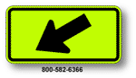 Crosswalk Left Arrow Placard W16-7L