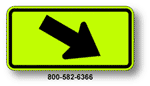 Crosswalk Right Arrow Placard W16-7R