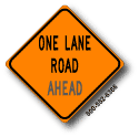 One Lane Road W20-4
