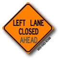 Left Lane Closed W20-5L