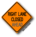 Right Lane Closed W20-5R