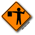 Flagger Ahead Symbol W20-7A