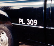 Vinyl Registration Numbers