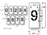 Number Stencils 4 inch