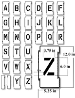 6 inch Interlocking Letter Stencil Kit
