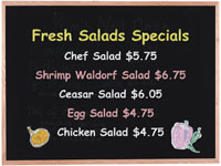 Black Chalkboard Menu