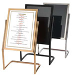 Double Pedestal Menu Display Stand