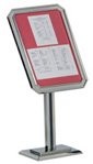 Single Pedestal Ornamental Menu Display Stand