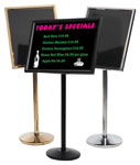 Single Pedestal Menu and Marker Board Display Stand