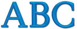 9 inch Architectural Plastic Building Sign Letters