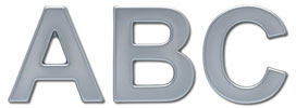 8 inch Arial Bold Plastic Building Sign Letters