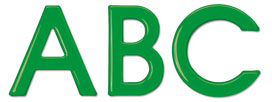 6 inch Avant Garde Medium Plastic Building Sign Letters