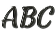 Italicized Script Plastic Building Sign Letters