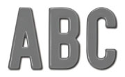 Standard Block Condensed Plastic Building Sign Letters
