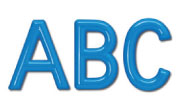 Standard Block Round Plastic Building Sign Letters