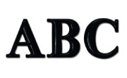 Times Bold Round Plastic Building Sign Letters