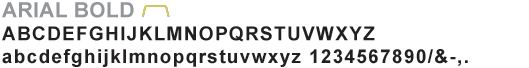 8 inch Arial Bold Plastic Building Sign Letters font