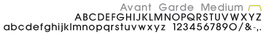 6 inch Avant Garde Medium Plastic Building Sign Letters font