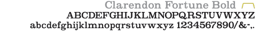 clarendon fortune font