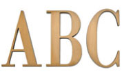Bodoni Condensed Cast Metal Sign Letters