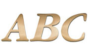Garamond Bold Italic Cast Metal Sign Letters