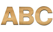 Helvetica Cast Metal Sign Letters