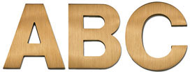 8 inch Helvetica Cast Metal Letter