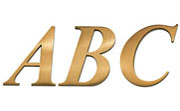 Times Bold Italic Cast Metal Sign Letters