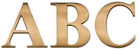 15 inch Times Bold Cast Metal Letter