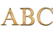 Times New Roman Cast Metal Sign Letters