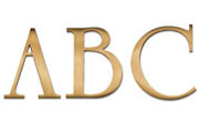 University Roman Bold Cast Metal Sign Letters