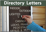 directory sign letters