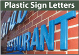 plastic sign letters