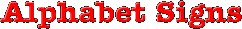 alphabet signs