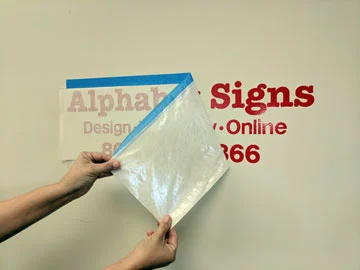 install step five removing transfer tape