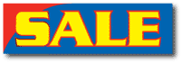 Sale Banner, 3 ft x 10 ft Outdoor Vinyl, Hemmed & Ropes