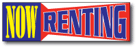 Now Renting Banner, 3 ft x 10 ft Outdoor Vinyl, Hemmed & Ropes